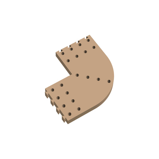 Square Corner Rounded Cribbage Puzzle Piece