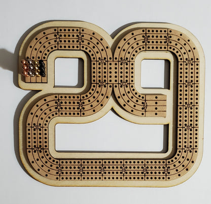 Travel Sized 4 Lane Cribbage Board - 29