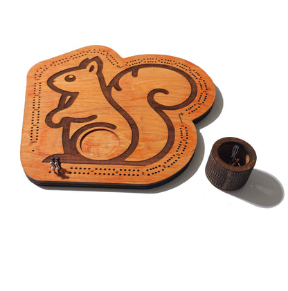 Custom Cribbage Board Squirrel
