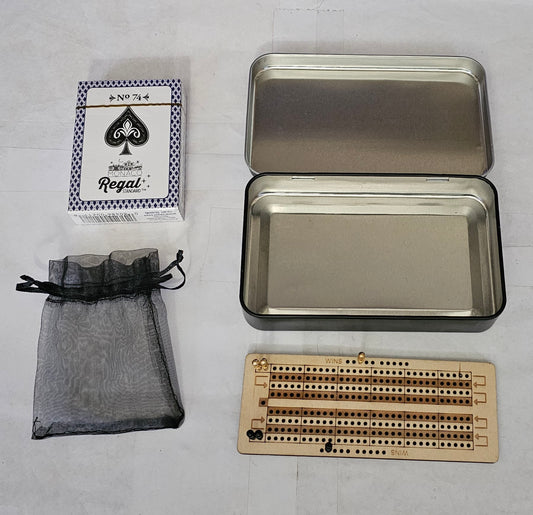 2 Player Travel Cribbage Board Set