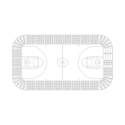 The Ultimate Stadium Series | 4-Lane Multi-Level Sports Cribbage Board Collection Templates