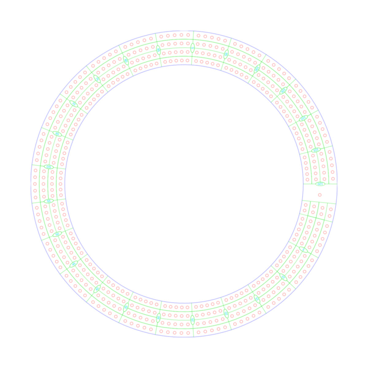 Round / Circle Cribbage Board Pattern / Template