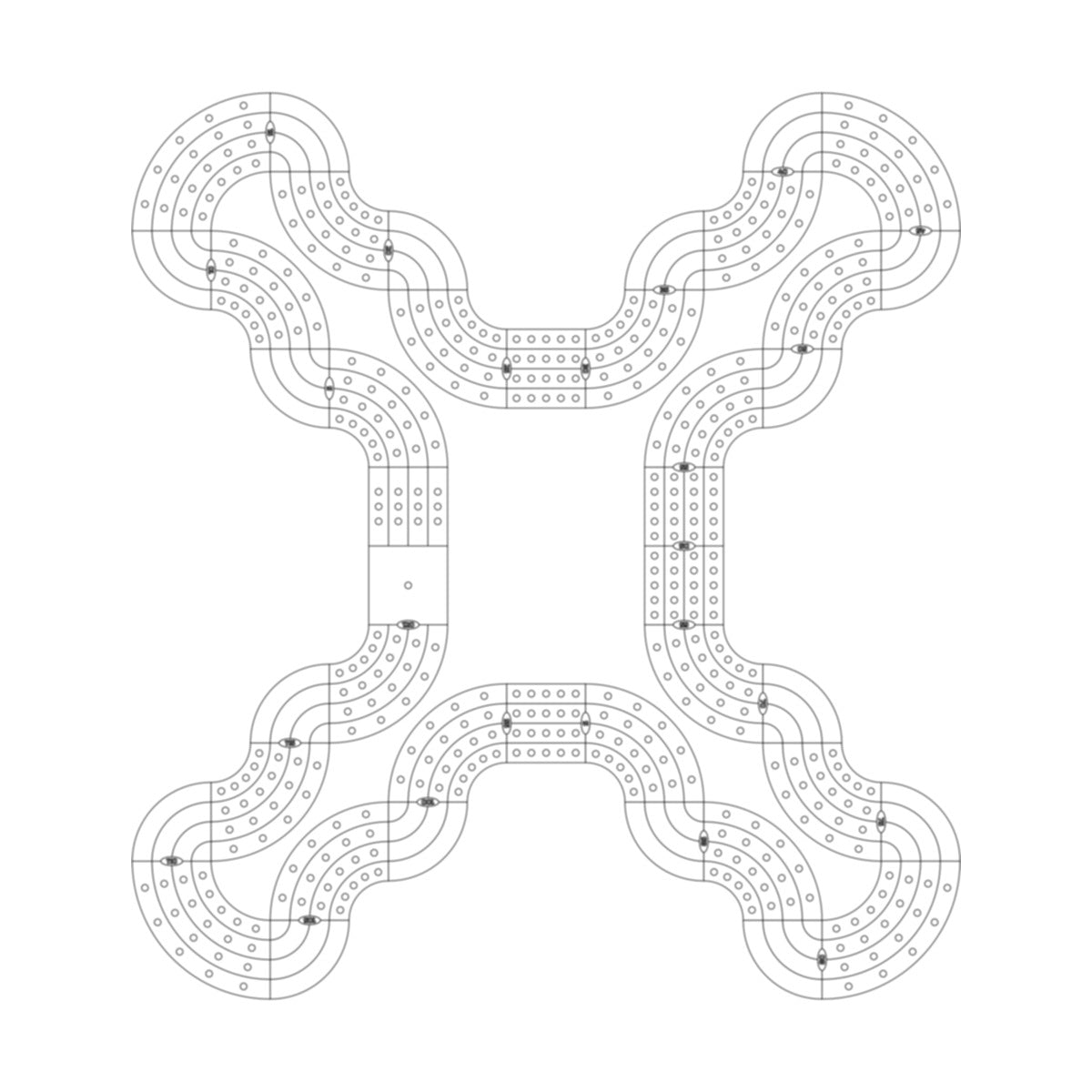 12 Cribbage Board Pattern / Template