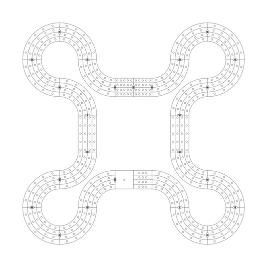 Castle Top 2 Cribbage Board Pattern / Template