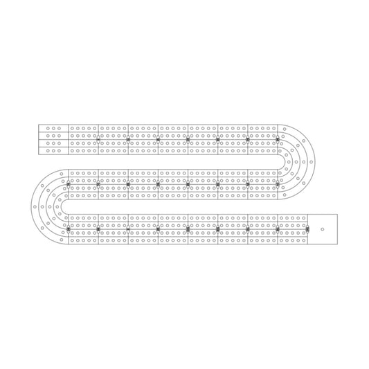 Compact Raceway Cribbage Board Pattern / Template
