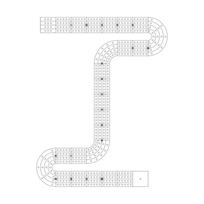 All Single Letter Cribbage Board Patterns From A to Z