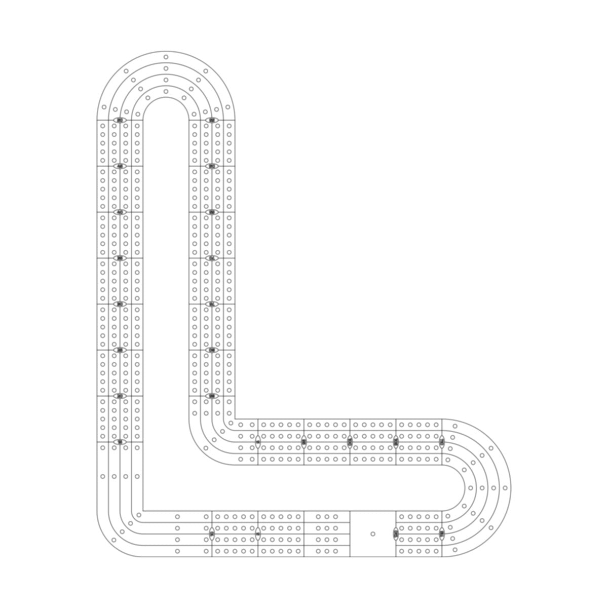 All Single Letter Cribbage Board Patterns From A to Z