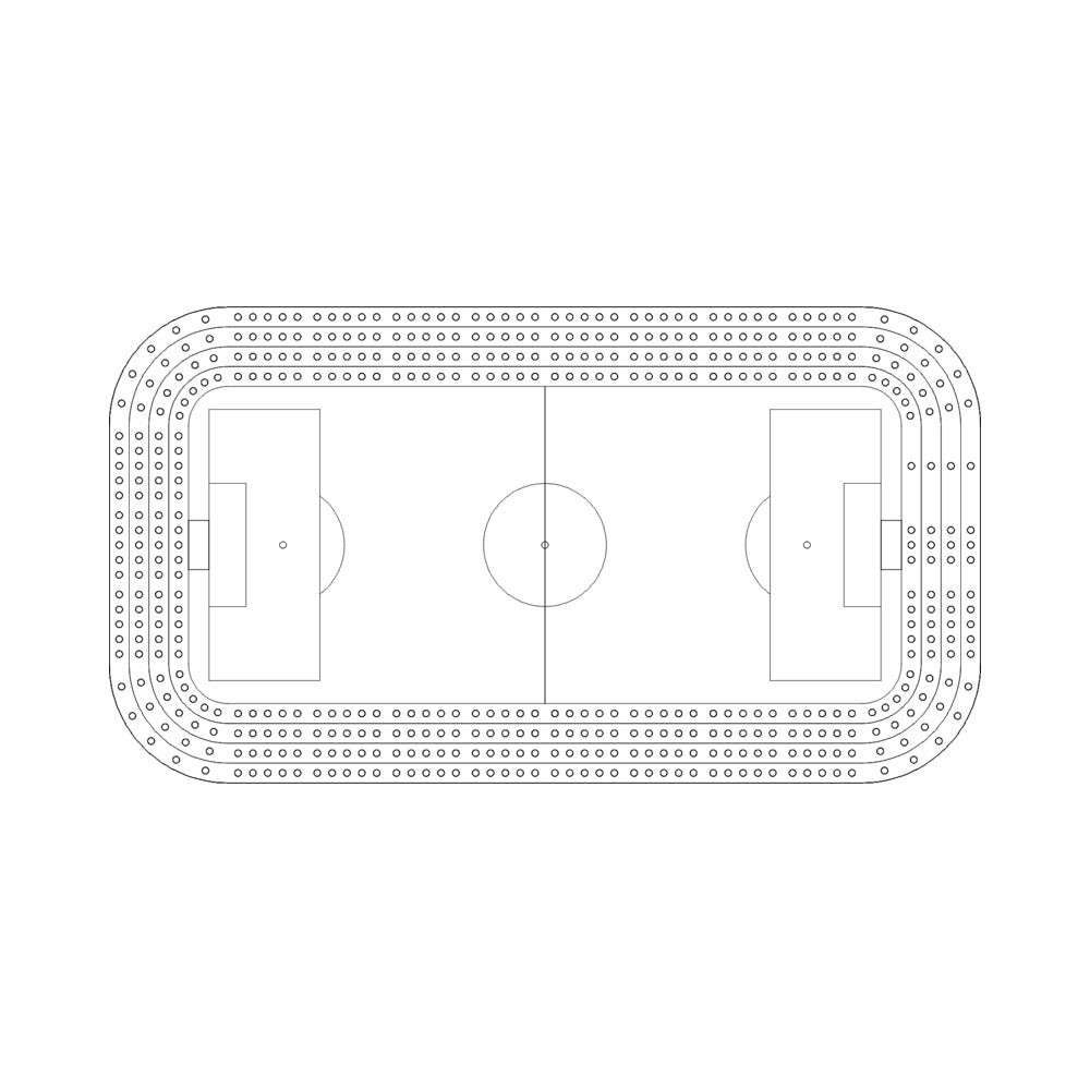 The Ultimate Stadium Series | 4-Lane Multi-Level Sports Cribbage Board Collection Templates