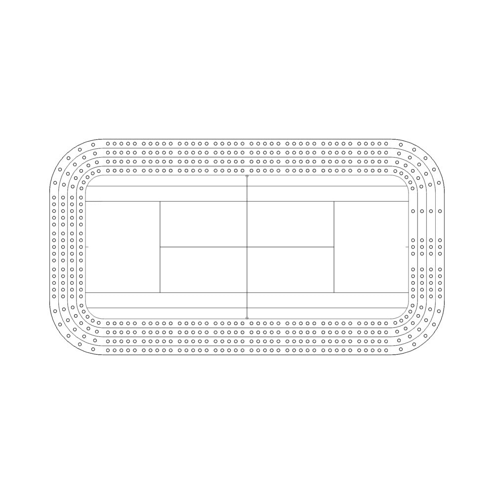 The Ultimate Stadium Series | 4-Lane Multi-Level Sports Cribbage Board Collection Templates
