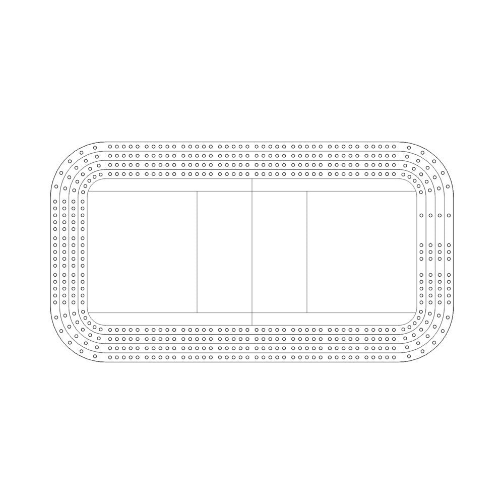 The Ultimate Stadium Series | 4-Lane Multi-Level Sports Cribbage Board Collection Templates